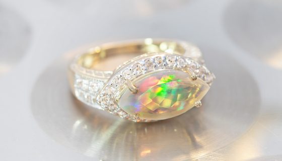 Opal-Goldring
