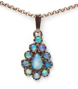 Goettgen Collier Kette mit Anhänger Opal 925