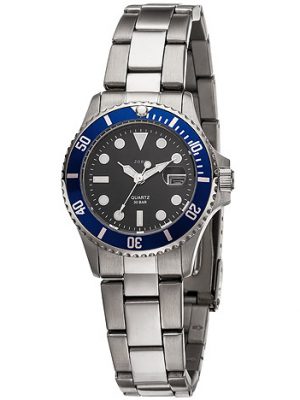 JOBO Damen Armbanduhr Quarz Analog Edelstahl mit Datum