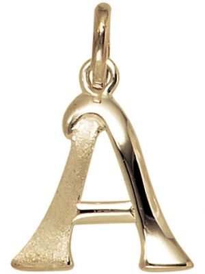 SIGO Anhänger Buchstabe A 375 Gold Gelbgold Buchstabenanhänger