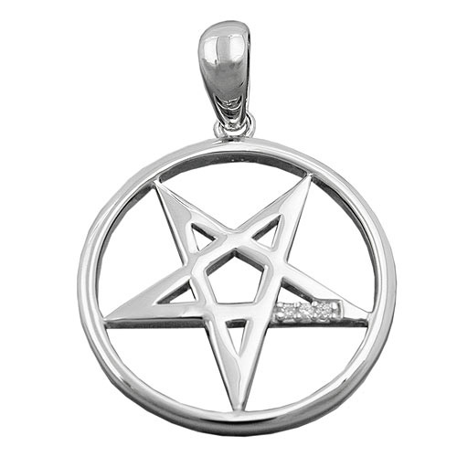 SIGO Anhänger Fünf-Stern Zirkonia rhodiniert Silber 925 SIGO Anhänger Fünf-Stern Zirkonia rhodiniert Silber 925