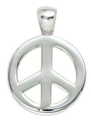 SIGO Anhänger Peace 925 Sterling Silber rhodiniert