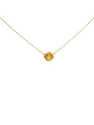 SIGO Collier 750 Gold Gelbgold 1 Citrin orange 45 cm