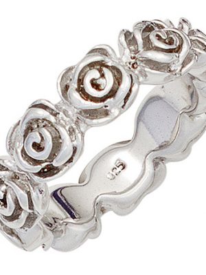 SIGO Damen Ring Rosen 925 Sterling Silber rhodiniert Silberring