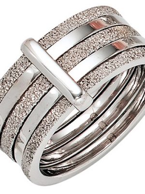 SIGO Damen Ring breit 925 Sterling Silber rhodiniert Silberring