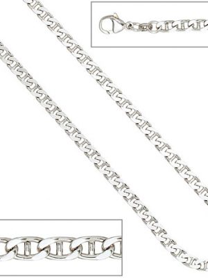 SIGO Halskette Kette 925 Sterling Silber rhodiniert 60 cm Silberkette Karabiner