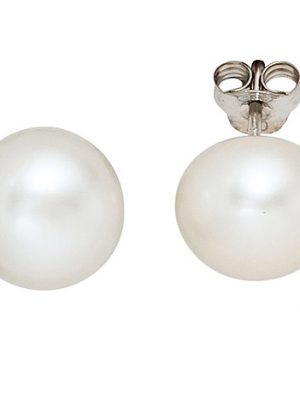 SIGO Ohrstecker 925 Sterling Silber 2 Süßwasser Perlen Ohrringe Perlenohrstecker