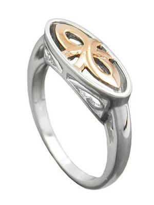 SIGO Ring, bicolor, rhodiniert, Silber 925