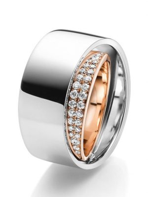 2tlg. Damenring Diemer Diamant Weiß