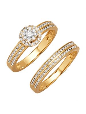 2tlg. Ring-Set Diemer Diamant Weiß