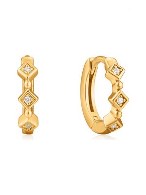 Ania Haie Creole Sparkle Huggie Hoops E023-01G