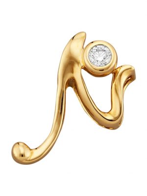 Buchstaben-Anhänger 'N' Diemer Gold Gelbgoldfarben