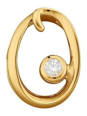 Buchstaben-Anhänger 'O' Diemer Gold Gelbgoldfarben