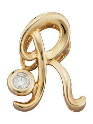 Buchstaben-Anhänger 'R' Diemer Gold Gelbgoldfarben