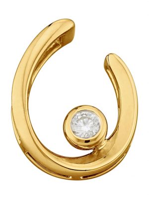 Buchstaben-Anhänger 'U' Diemer Gold Gelbgoldfarben