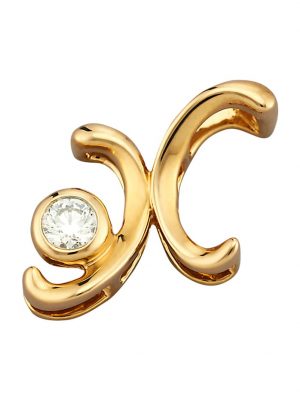 Buchstaben-Anhänger 'X' Diemer Gold Gelbgoldfarben
