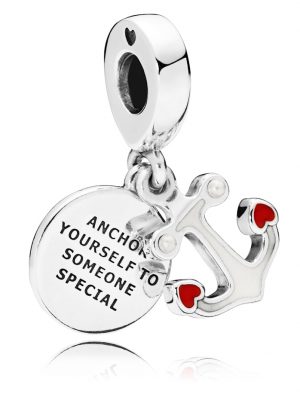 Charm-Anhänger -Anker- Pandora Weiß