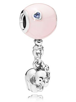Charm-Anhänger -Elefant & pink Ballon- Pandora Rosé