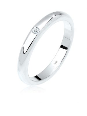Diamore Ring 925 Sterling Silber Diamant ct 0.03 Verlobungsring Diamore Weiß