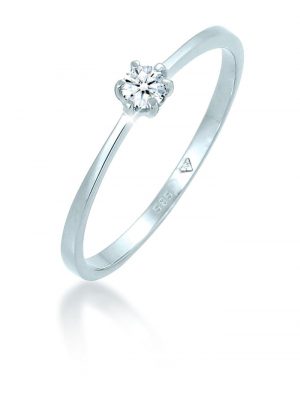 Diamore Ring Verlobungsring Diamant 0.10 ct. 585 Weißgold Elli DIAMONDS Weiß