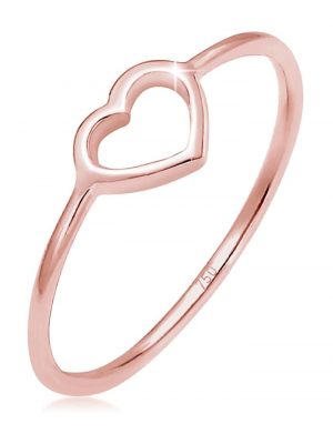 Ring Bandring Herz Symbol Trend 750 Roségold (18 Karat) Elli Premium Rosegold