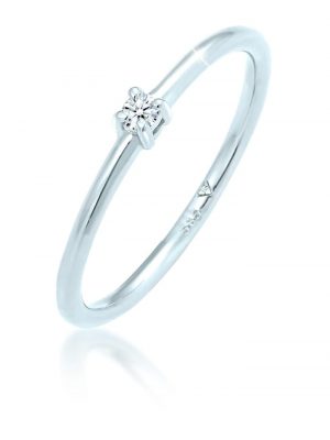 Ring Verlobung Solitär Diamant (0.03 Ct.) 585 Weißgold Elli DIAMONDS Weiß