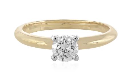 Verlobungsring Geldgold Brillant Brillantschliff Solitaire 750er Gold