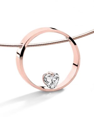 FJF JEWELLERY Halskette - Herz Weiß - FJF0010001RWH