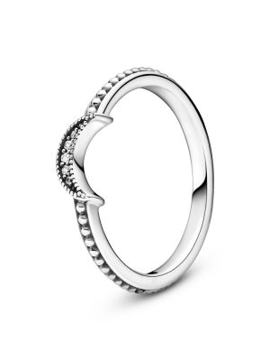 Pandora Ring - Sparkling Crescent Moon - 199156C01