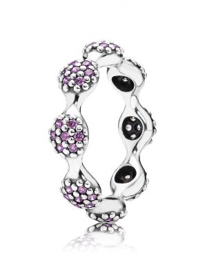 Pandora Ring - Sterling Silber - violetter Cubic Zirkonia, Pavé - 190889CFP