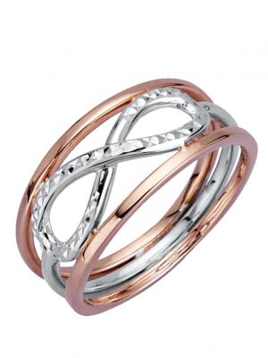 Unendlichkeit-Ring in Roségold Diemer Gold Roségoldfarben