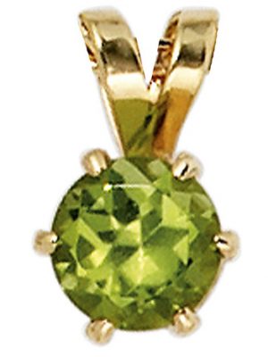 SIGO Anhänger 585 Gold Gelbgold 1 Peridot grün Goldanhänger