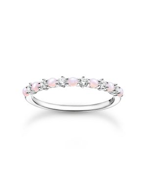 Thomas Sabo Ring - Rosa und weiße Steine - TR2343-166-7-58 silber