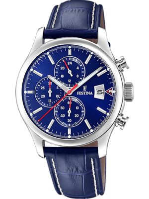 Festina Herrenuhr im SALE Chronograph F20375/2, Silber, EAN: 8430622718236