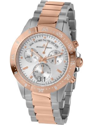 Jacques Lemans Analoguhr im SALE Herrenuhren Sport 40-10B, Roségold, EAN: 4040662128847