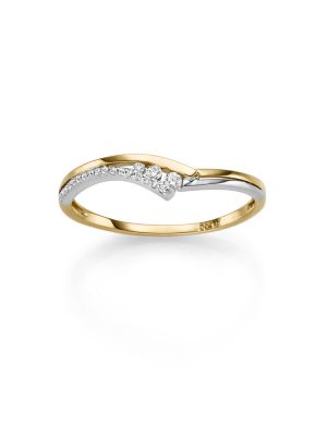 ELLA Juwelen Ring - 52 585 Gold, Zirkonia bicolor