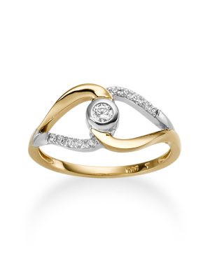 ELLA Juwelen Ring - 54 585 Gold, Zirkonia bicolor