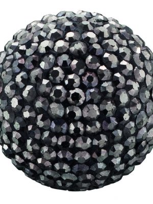 Engelsrufer Anhänger - Klangkugel - Crystal - Grau - ERS-17-ZI Zirkonia, Messing schwarz