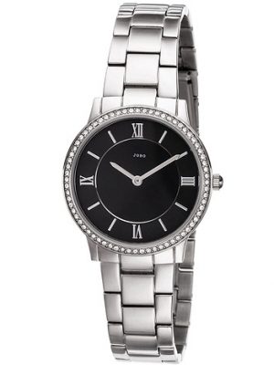 JOBO Damen Armbanduhr Quarz Analog Edelstahl mit SWAROVSKI® ELEMENTS Damenuhr