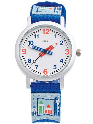 JOBO Kinder Armbanduhr helllbau blau Quarz Analog Aluminium Kinderuhr