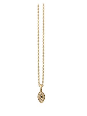 Jeberg Halskette - Love Eye - 8015/4500/ 925 Silber vergoldet, Zirkonia gold