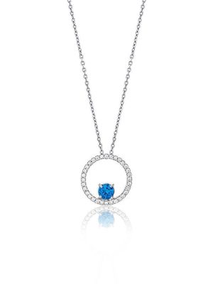Julie Julsen Halskette - Kreis - JJNE0761.1 925 Silber, Zirkonia silber