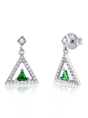 Julie Julsen Ohrringe - Geometrics - JJER0824.1 925 Silber, Zirkonia silber