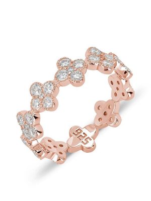 Kurshuni Ring - KR519-6-RG 925 Silber vergoldet, Zirkonia roségold
