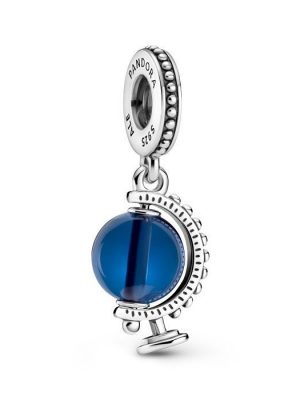 Pandora Charm - Blue Globe - 799430C01 925 Silber, Swarovski Kristall blau