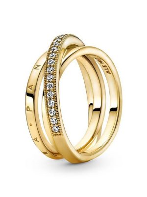 Pandora Ring - 58 Zirkonia, Metall gold