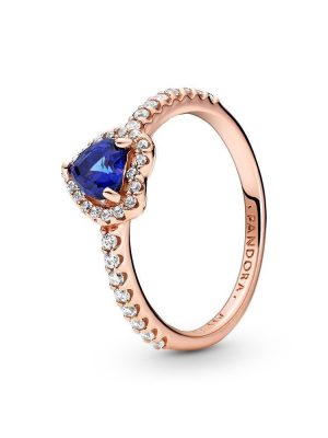 Pandora Ring - 60 Zirkonia, Metall blau