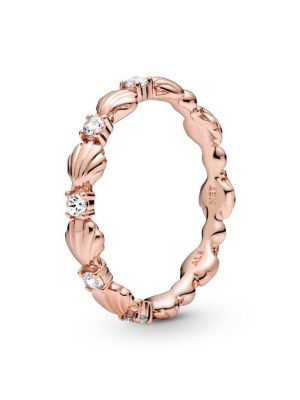 Pandora Ring - Sparkling Seashell - 188946C01 Zirkonia, Metall roségold