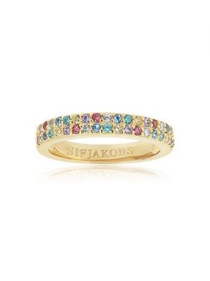 SIF Jakobs Ring - 58 925 Silber vergoldet, Zirkonia gold