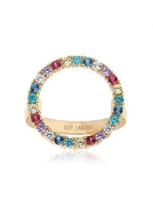 SIF Jakobs Ring - Bella Grande - SJ-R3120-XCZ(YG) 925 Silber vergoldet, Zirkonia gold